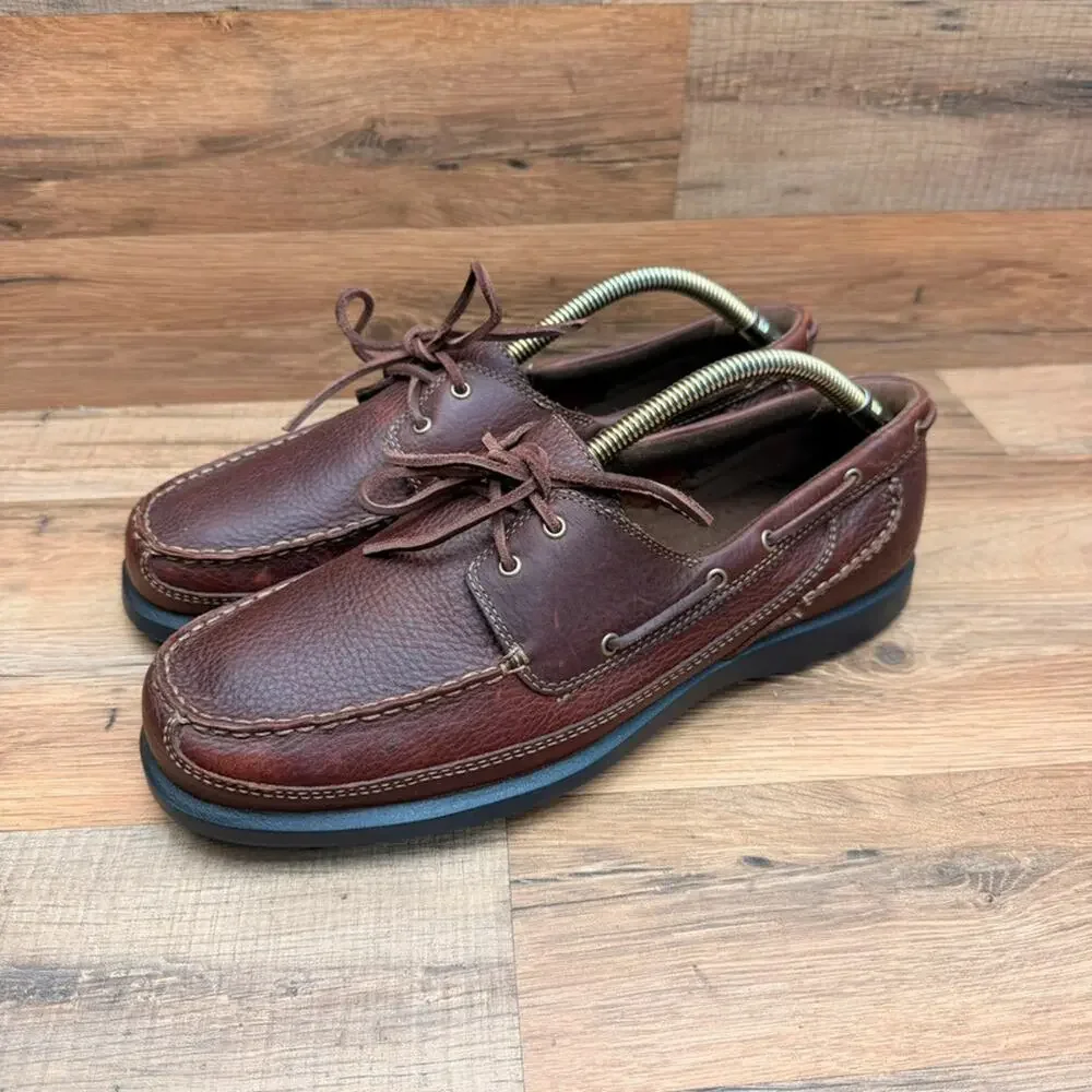 Dunham New Balance Captain Boat Shoes Mens 10 2E Brown Leather